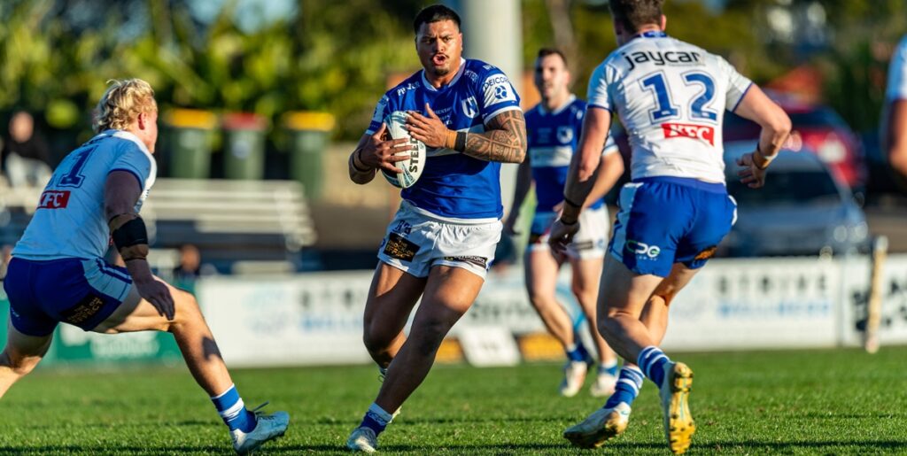 The Jets backrower Jordin Leiu turned in a high-value performance against the third-placed Canterbury Bulldogs. Photo: Mario Facchini/mafphotography